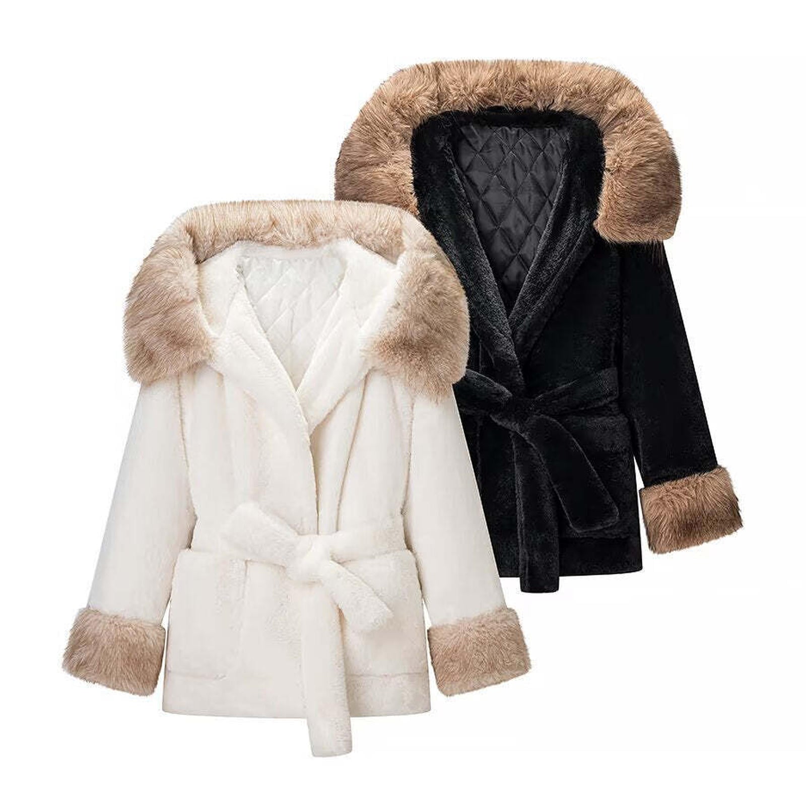 Fashionable Faux Fur Lined Cotton-Padded Coat for Women, Casual and Versatile