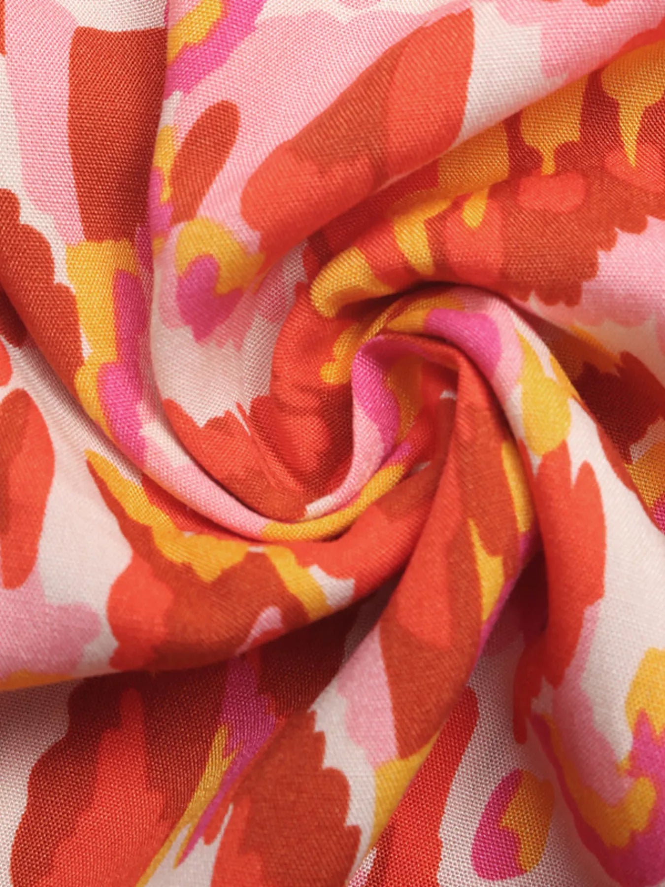 Printed V-Neck Sleeveless Smocked Maxi Dress