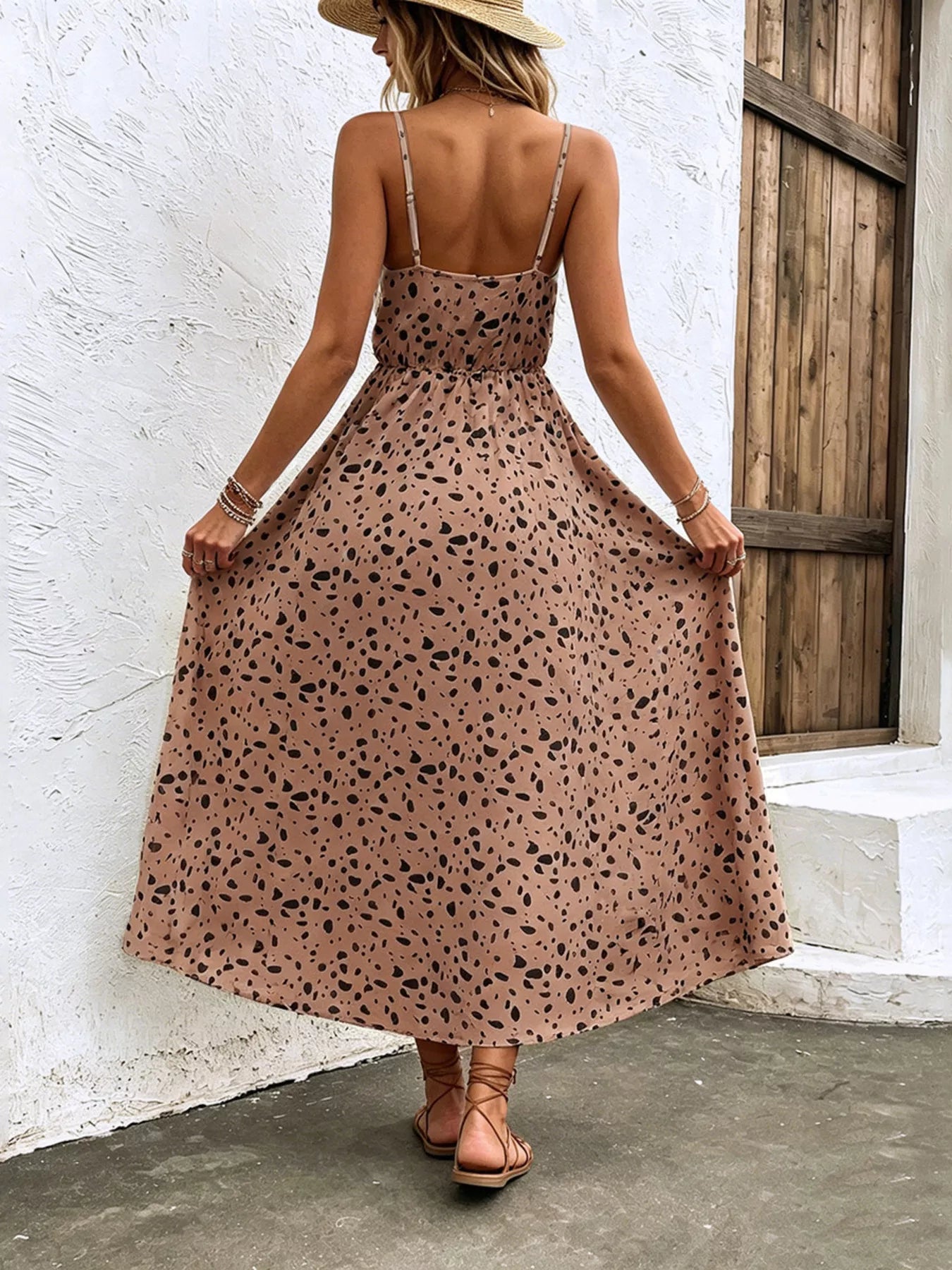 Floral Print Spaghetti Strap Midi Dress