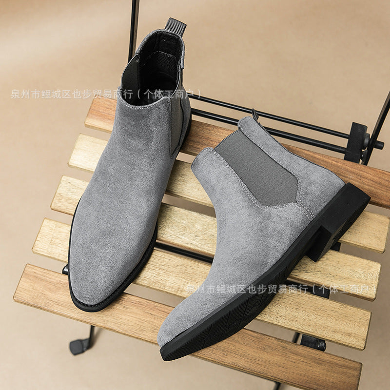 Plus-size Formal Casual Shoes High-top Leather Shoes European And American-style Ankle Boots