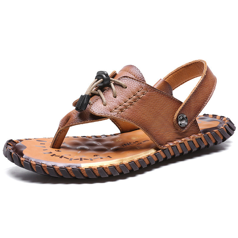 Casual Beach Shoes Fashionable Mens Versatile Two-way Footwear In Large Sizes