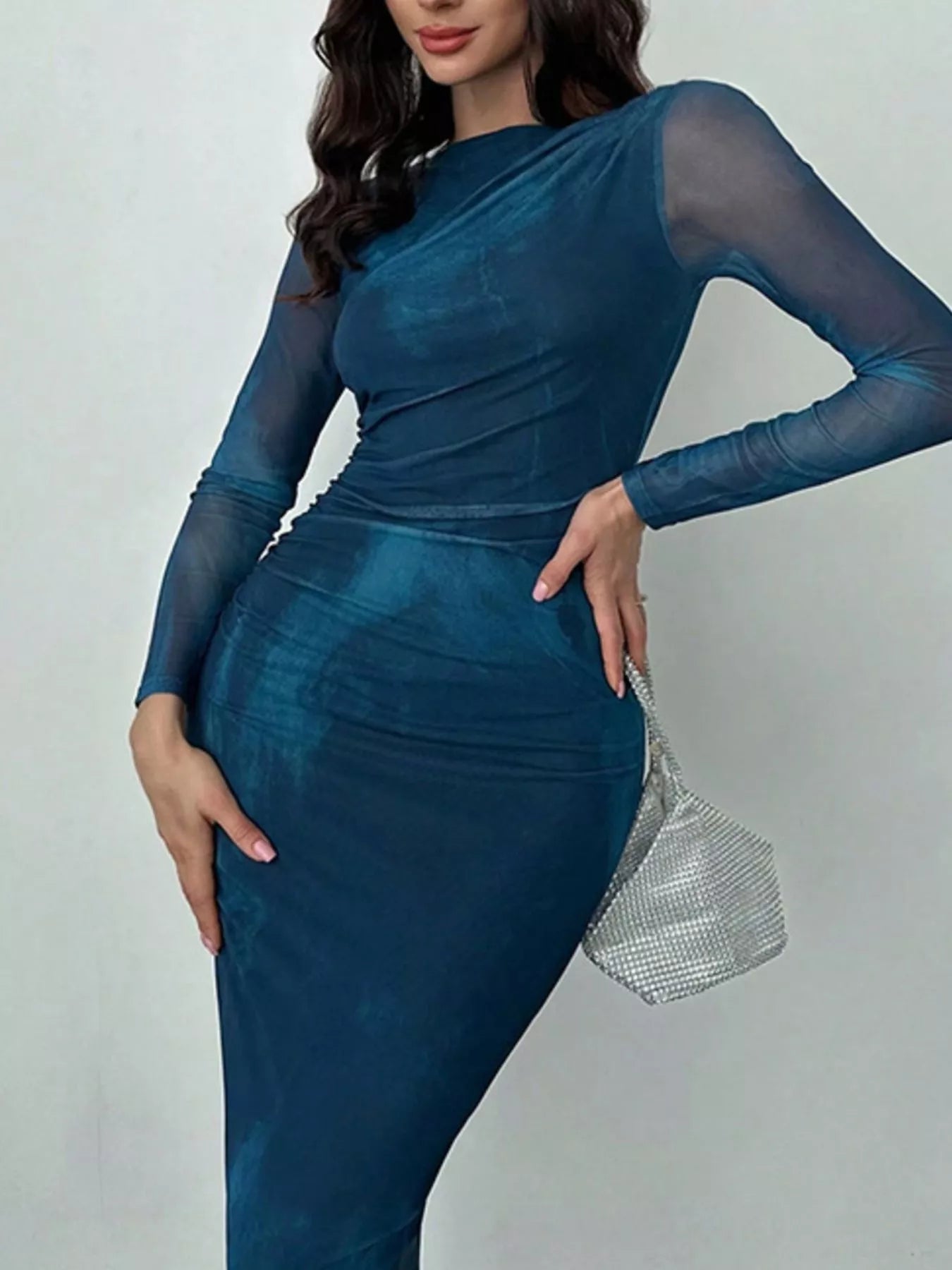 Tie-Dye Bodycon Maxi Dress