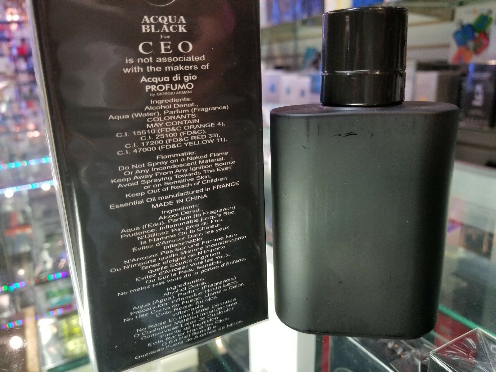 ACQUA BLACK FOR CEO by Secret Plus 100 ml / 3.4 oz EDT Spray Men ** NEW SEALED BOX
