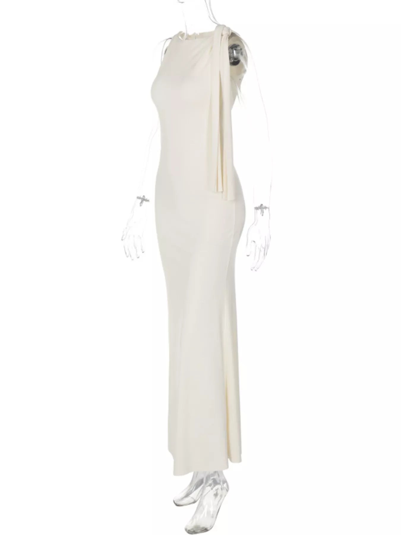 Sleeveless Maxi Dress with Draping Detail