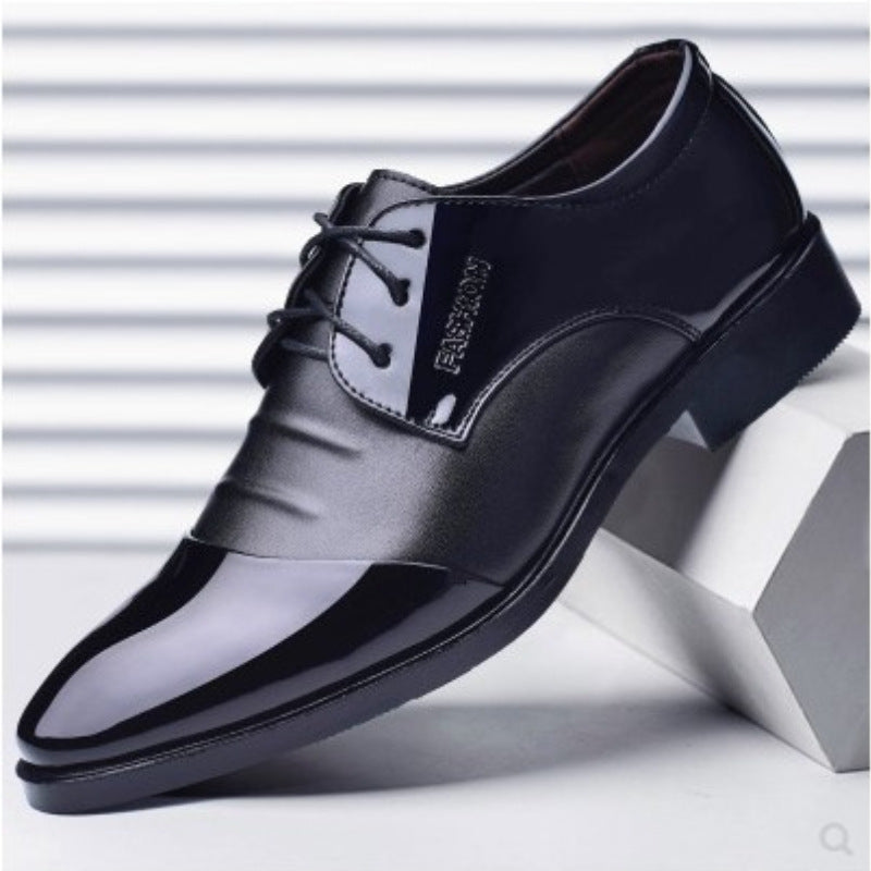 Men's Business Leather Shoes British Style Black