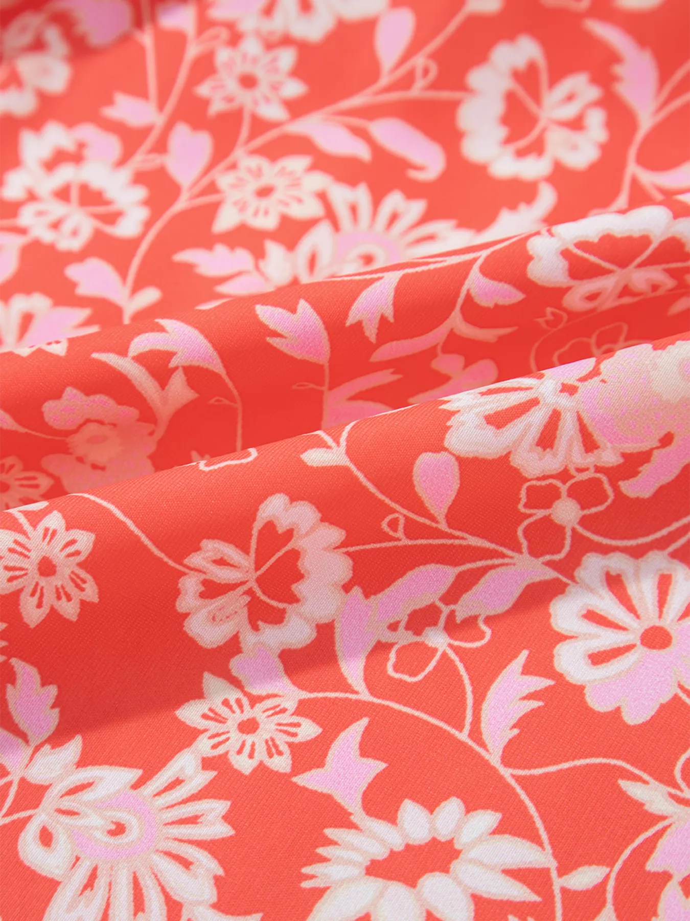Floral Print Tasseled Tied Sleeve Empire Waist Dress