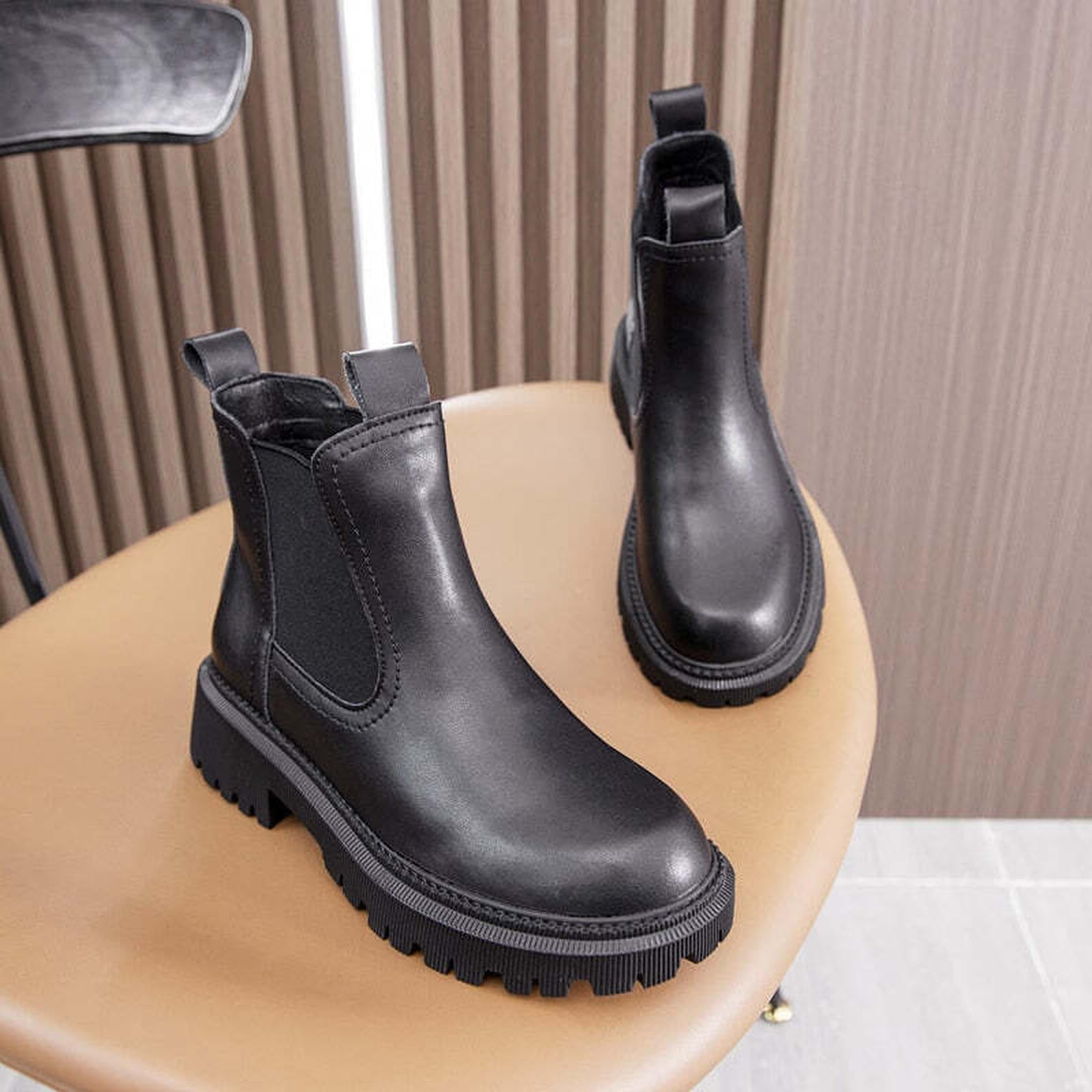 AIYUQI Women's Chelsea Boots Genuine Leather New Autumn Winter Fashion Women's Ankle Boots Retro Martin Boots Ladies