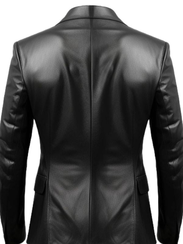Men Black Biker Leather Blazer – Leather Coats for Men