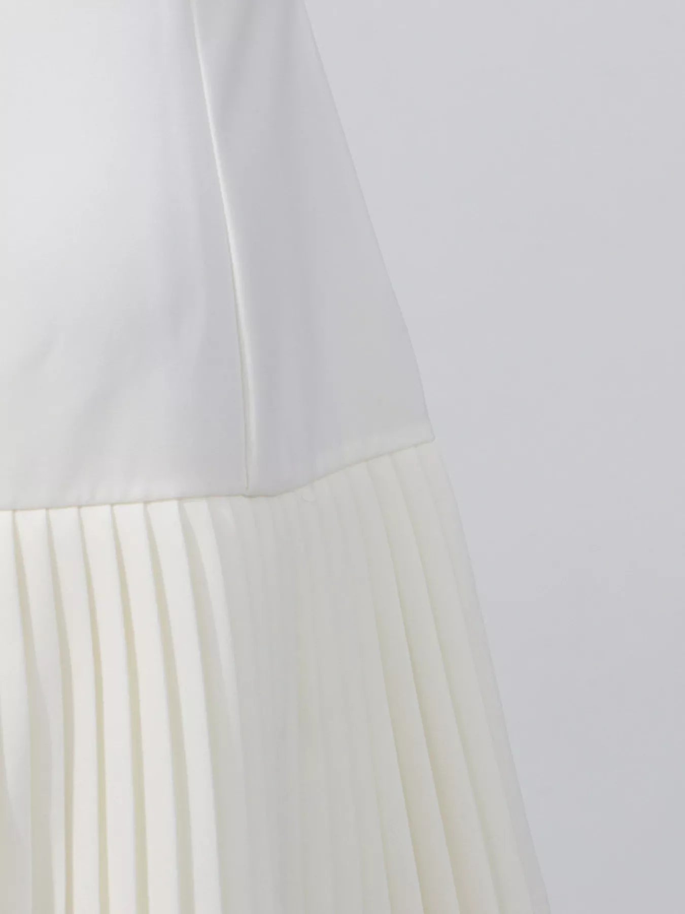 Square Neck Pleated Mini Dress