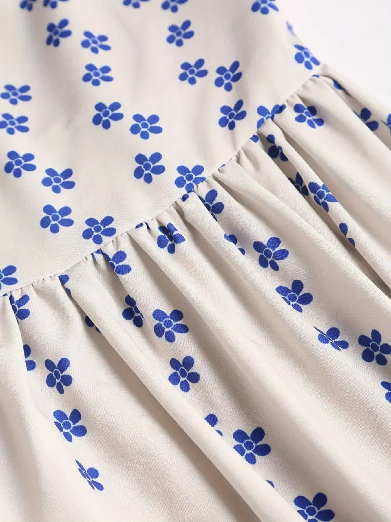 Sardine Print Spaghetti Strap Midi Dress