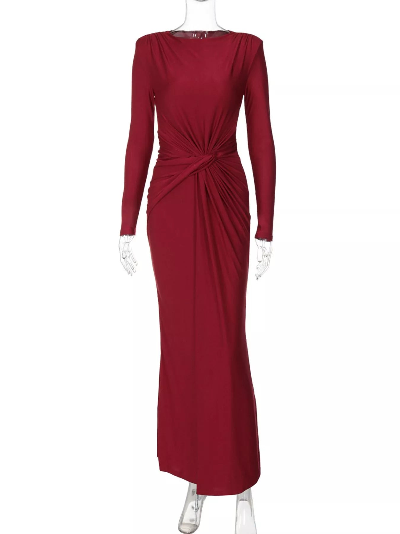 Twisted Long Sleeve Maxi Dress