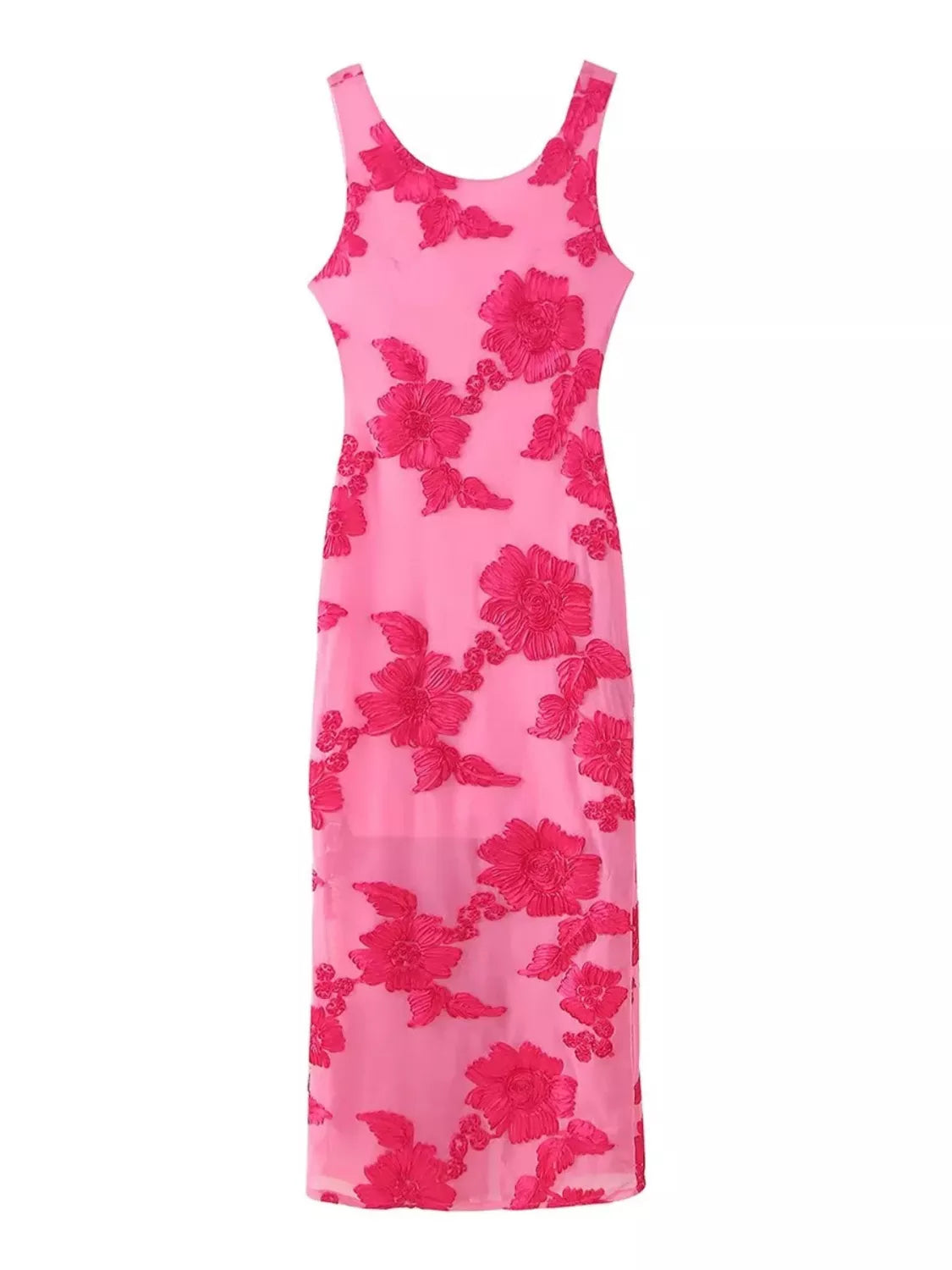 Floral Wide Strap Midi Dress