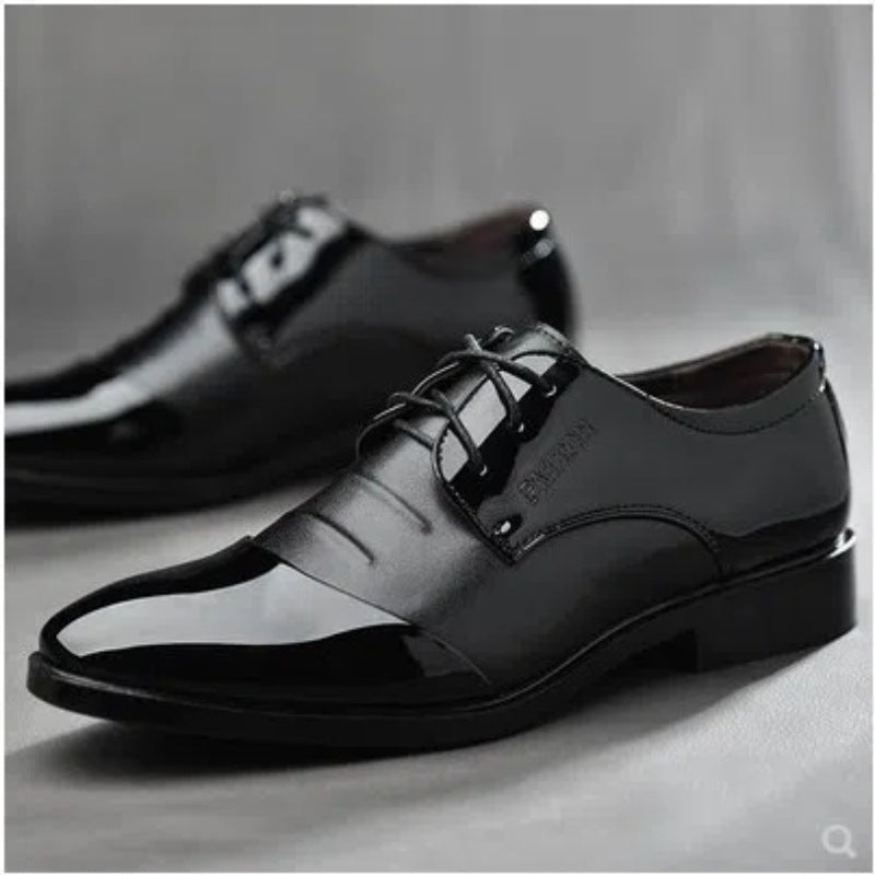 Men's Business Leather Shoes British Style Black