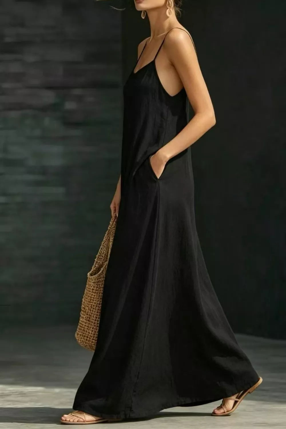 Sleeveless Loose Fit Maxi Dress