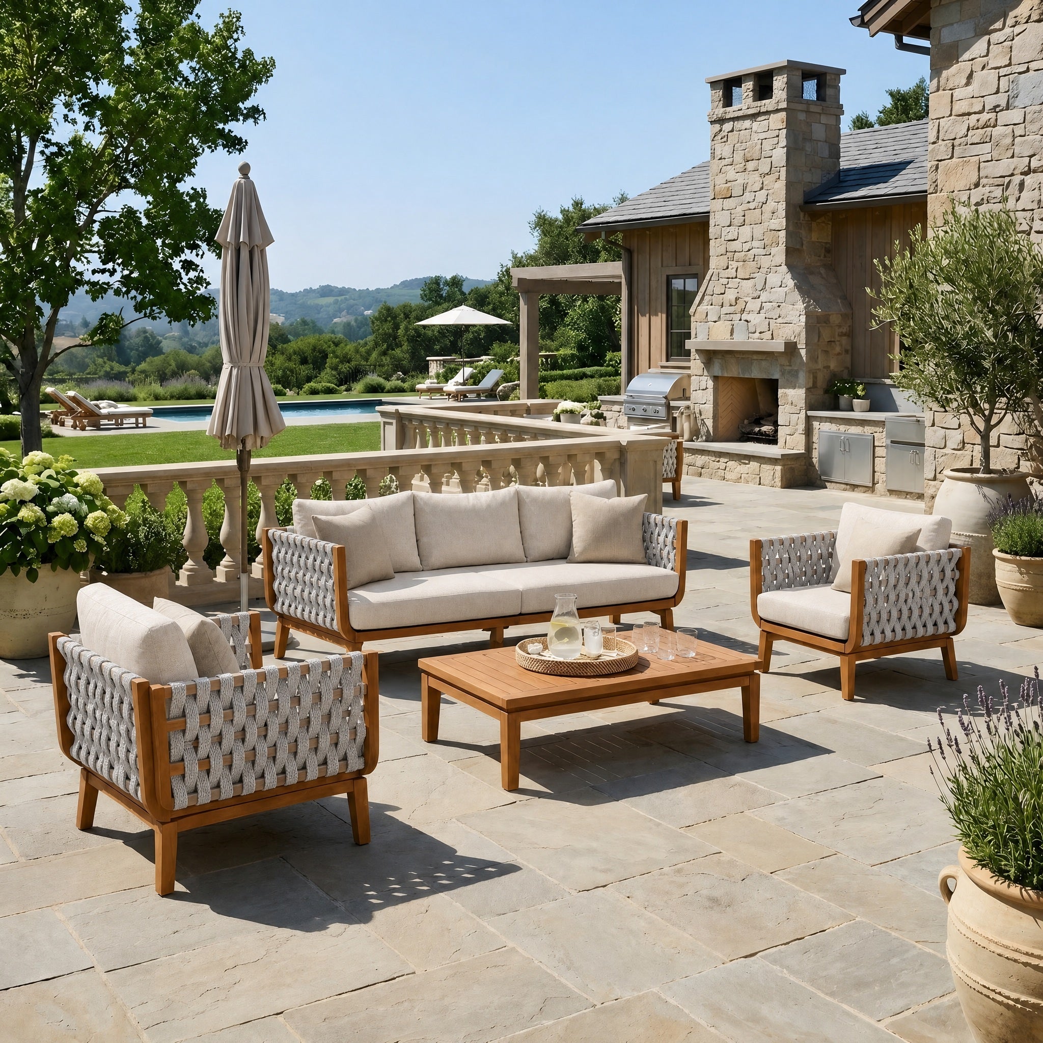 4 Piece Outdoor Patio Furniture Set