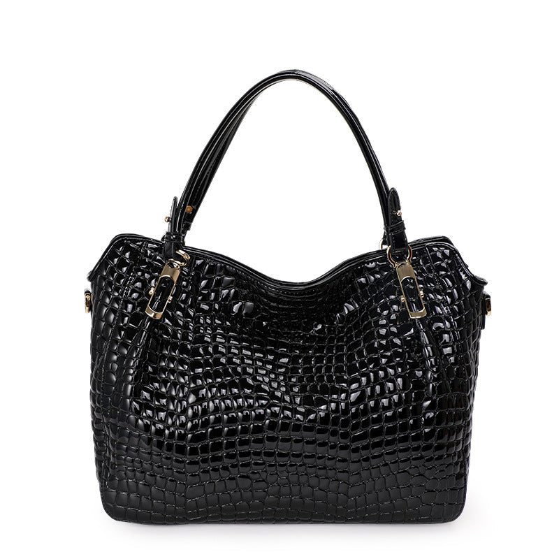 Crocodile Pattern Genuine Leather Tote Bag