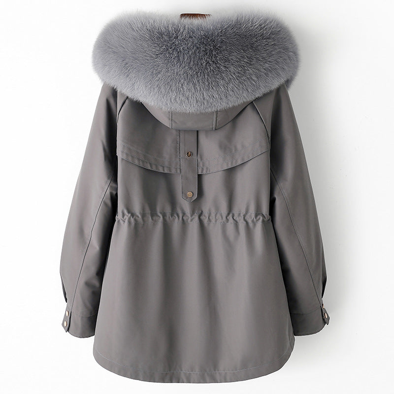 New Thickened Fur-and-Liner Detachable Coat