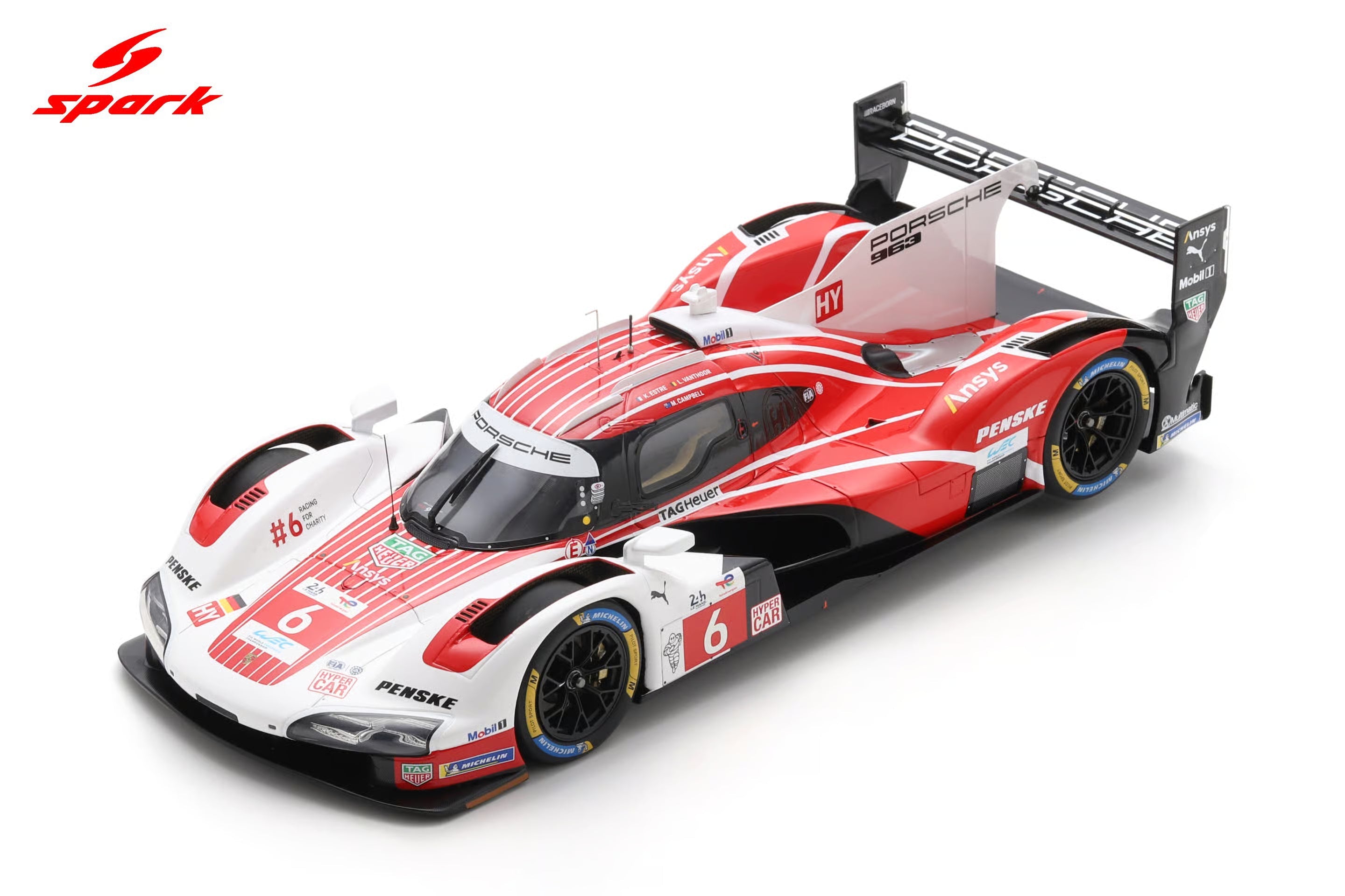 Spark Model Porsche 963 #6 Penske IMSA 2nd Le Mans 24hrs 2025 1:18 WITH DISPLAY