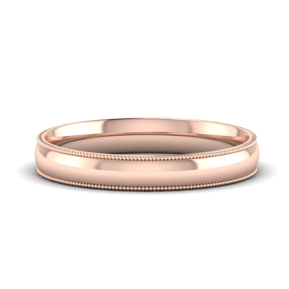 Comfort Fit Wedding Band Milgrain Edge
