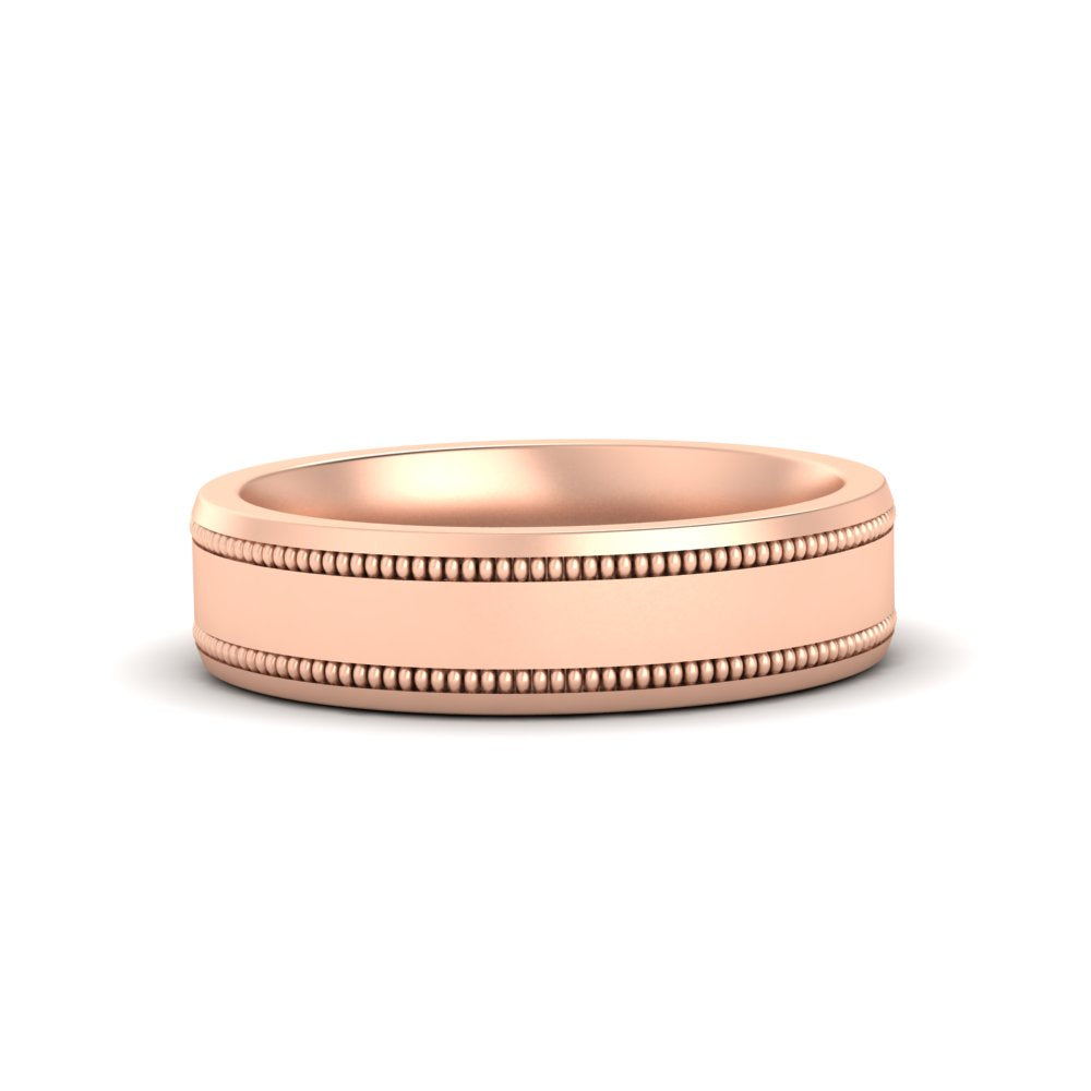 Mens Band Double Milgrain