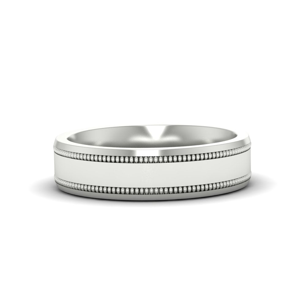 Mens Band Double Milgrain