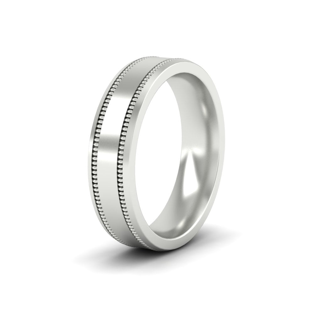 Mens Band Double Milgrain