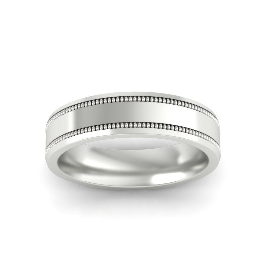 Mens Band Double Milgrain