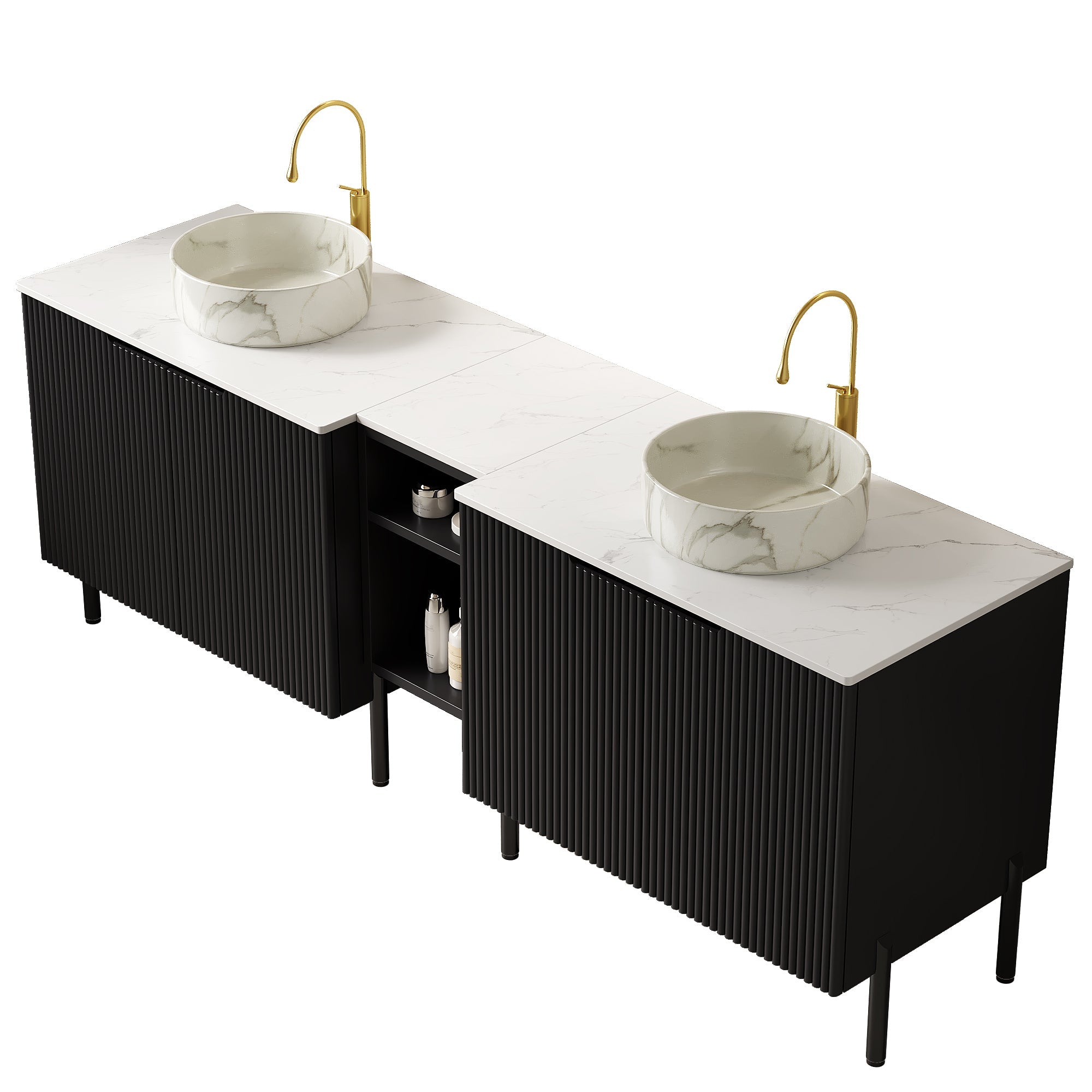 Turio 72" Freestanding Double Bathroom Vanity with Sinks
