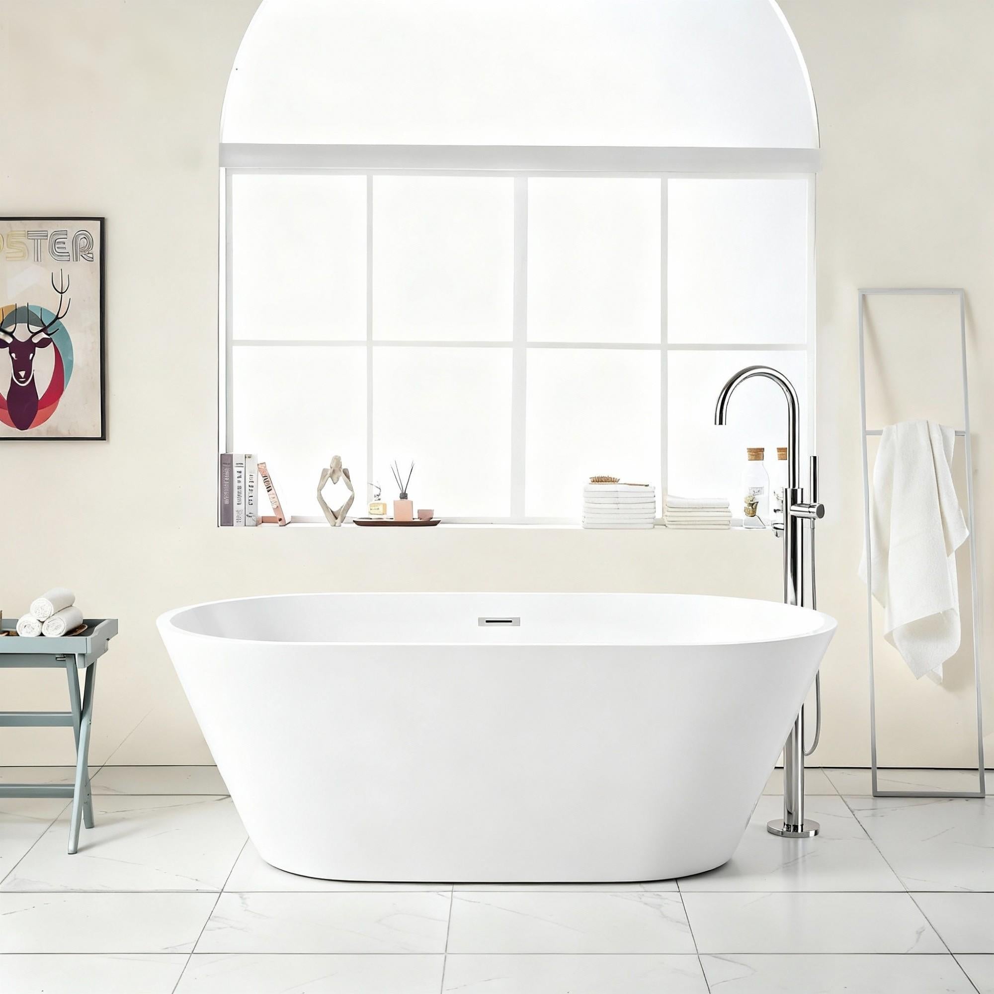 59" Acrylic Freestanding Bathtub - Gloss