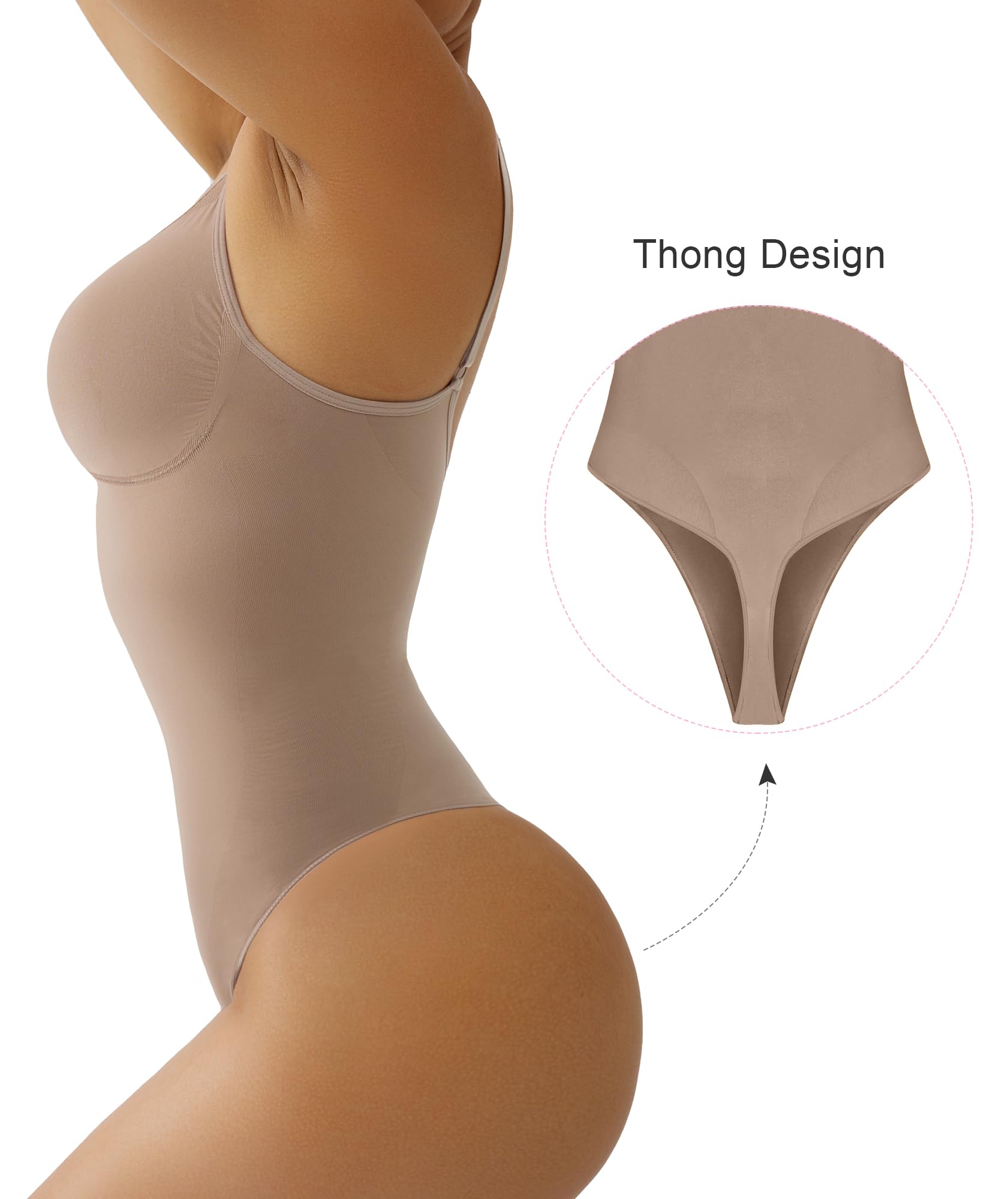 Women's Shapewear Bodysuit Tummy Control Seamless Body Shaper