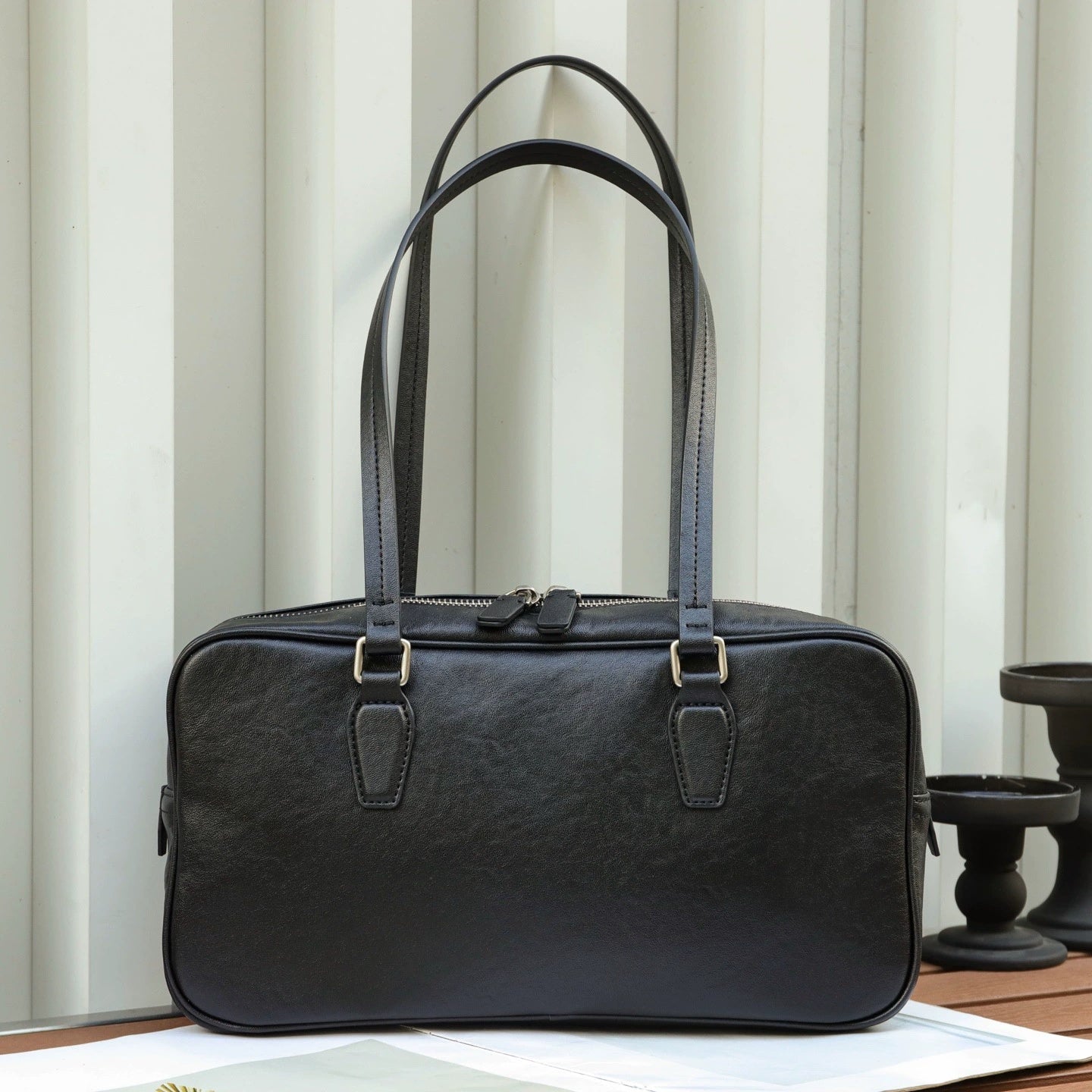 Head Layer Cowhide Women's Bag Cross-border New Armpit Bag Bowling Bag Tote Bag Niche High-end Leather Handbag
