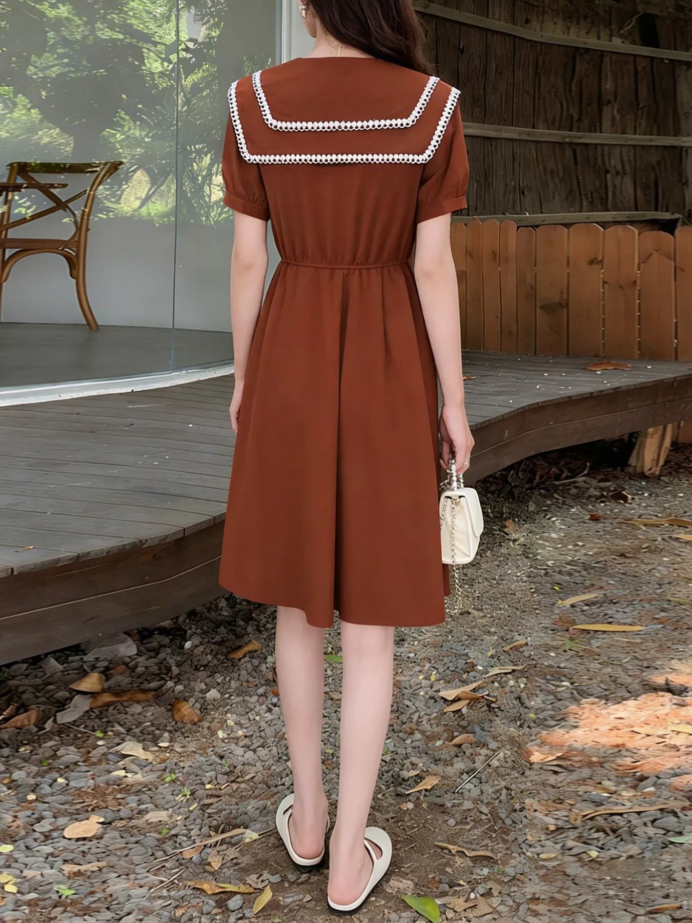 Sailor Collar Pleated Dress