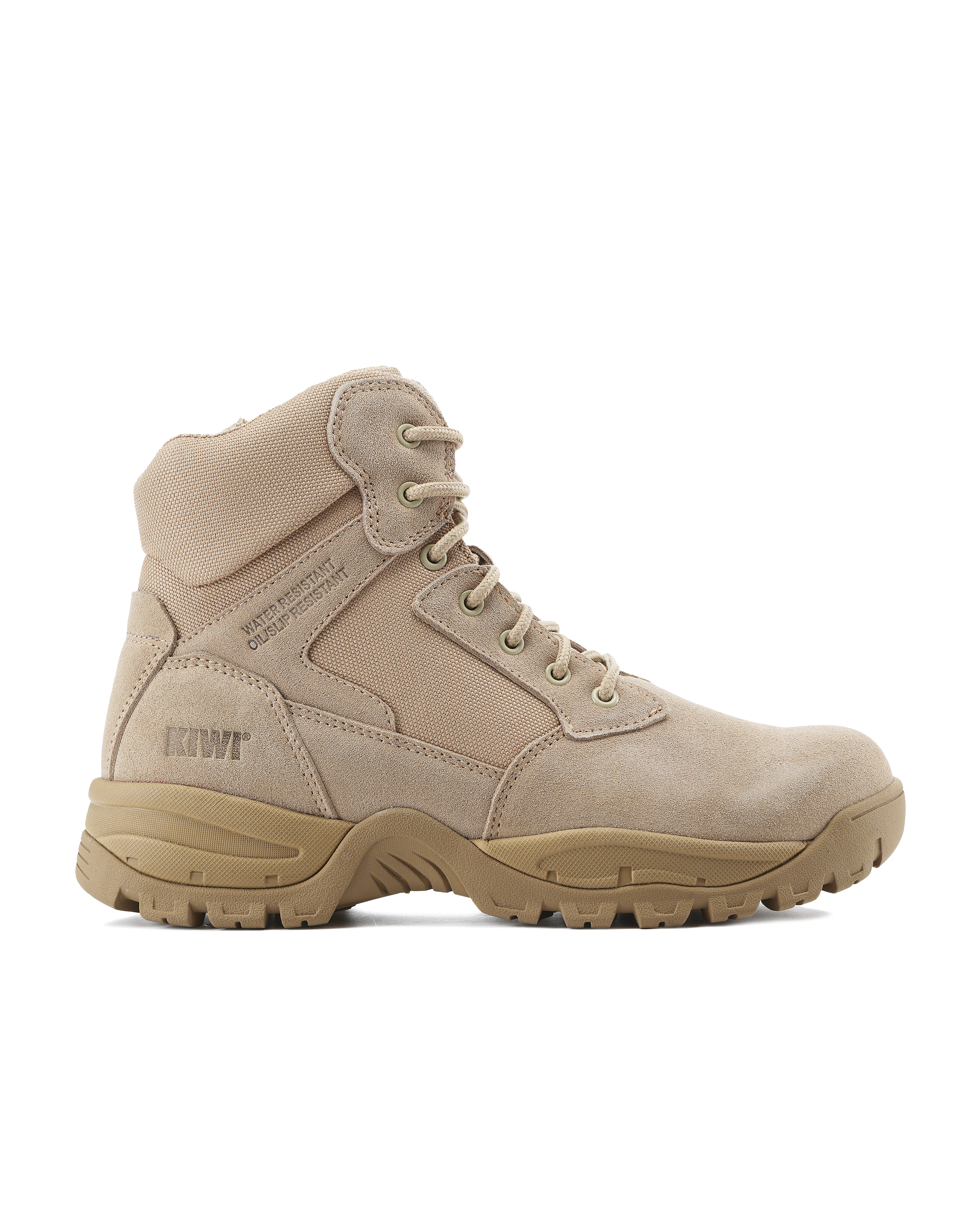 Kiwi Rugged Sand Suede Mid-Cut 6" Steel Toe Zipped Water Resistant Tactical Boots [60000]
