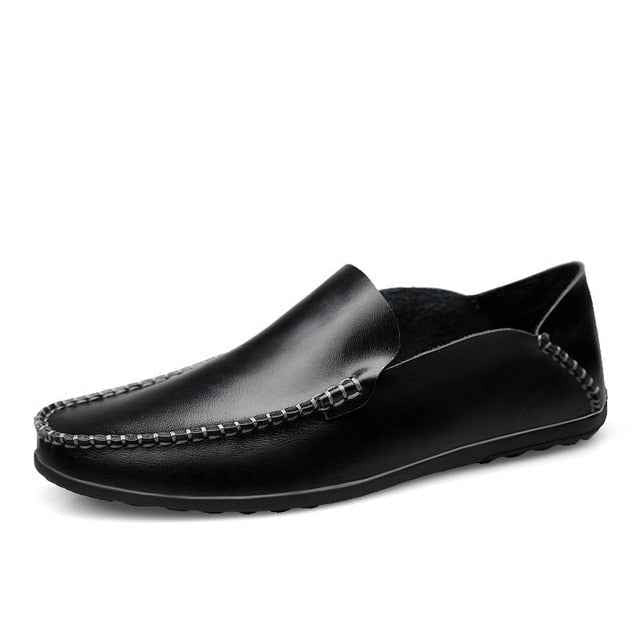Men Designer Man Casual Shoes Brand Genuine Split Leather Shoes Italy Men Sneakers Non-slip Loafers Flats Driving Men Shoes