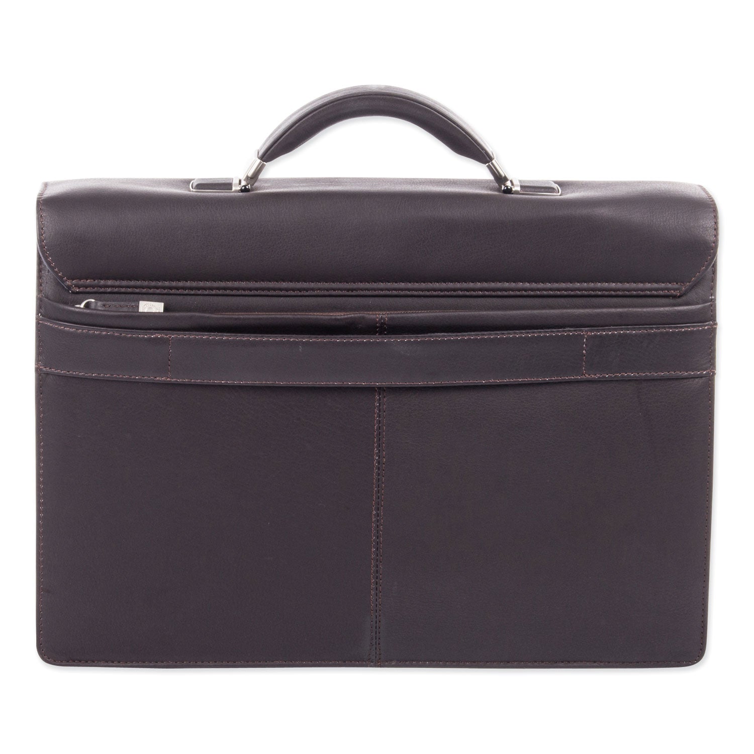 Swiss Mobility Milestone Briefcase, Fits Devices Up to 15.6", Leather, 5 x 5 x 12, Brown