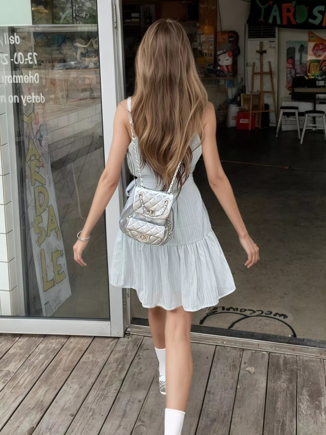Sleeveless Tie Waist Mini Dress