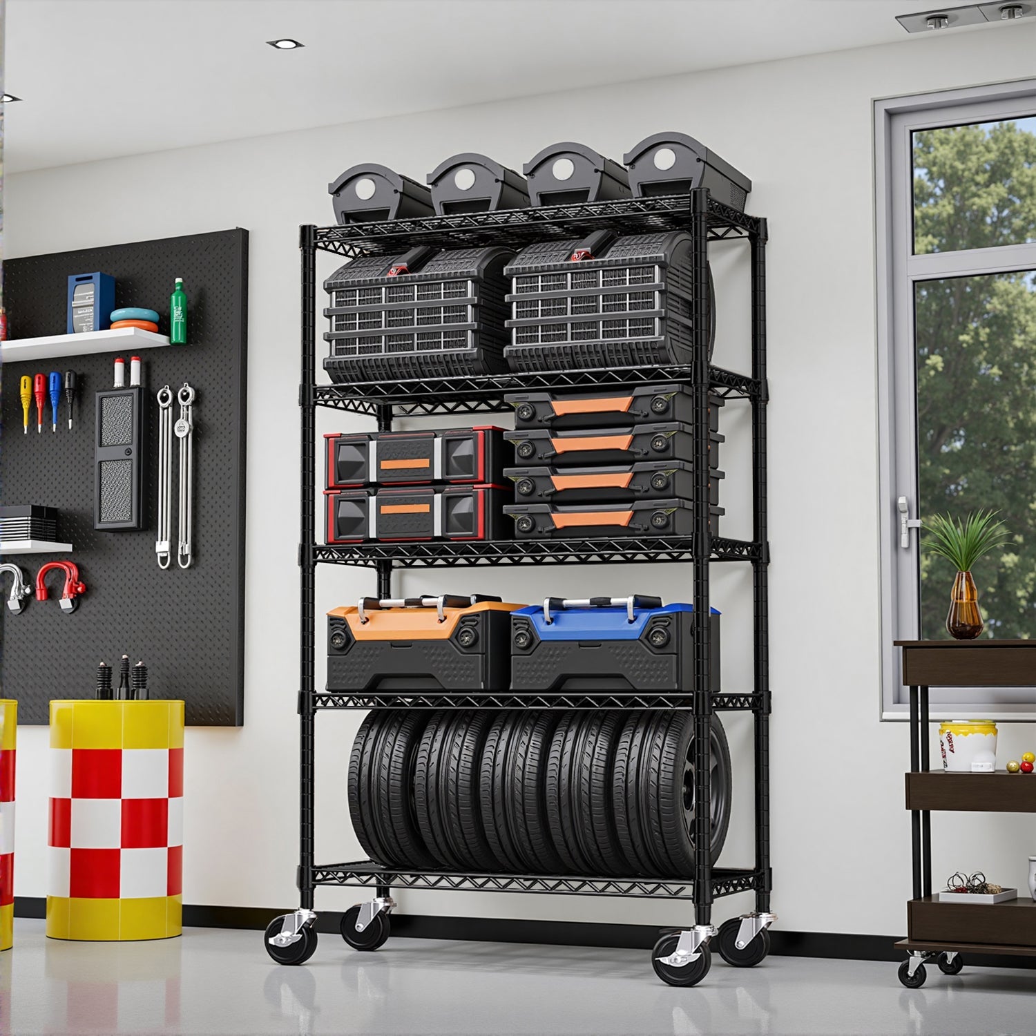 5-Shelf Wire Storage Shelving Unit