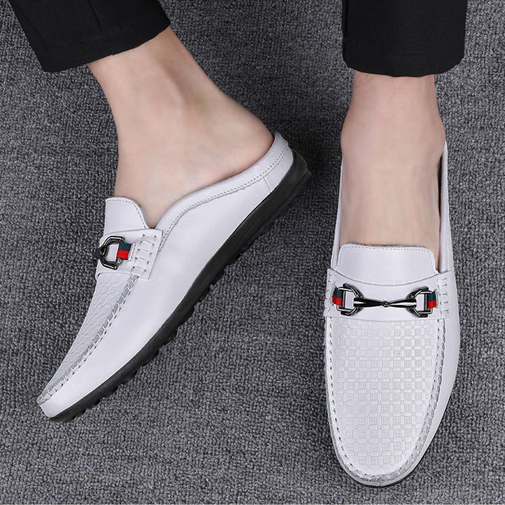 Men's Slip-on Loafer Shoes Large Size Leather Shoes