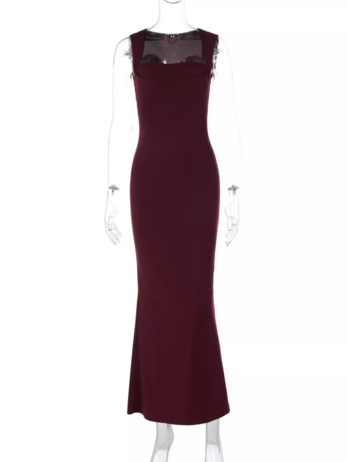Square Neck Sleeveless Maxi Dress