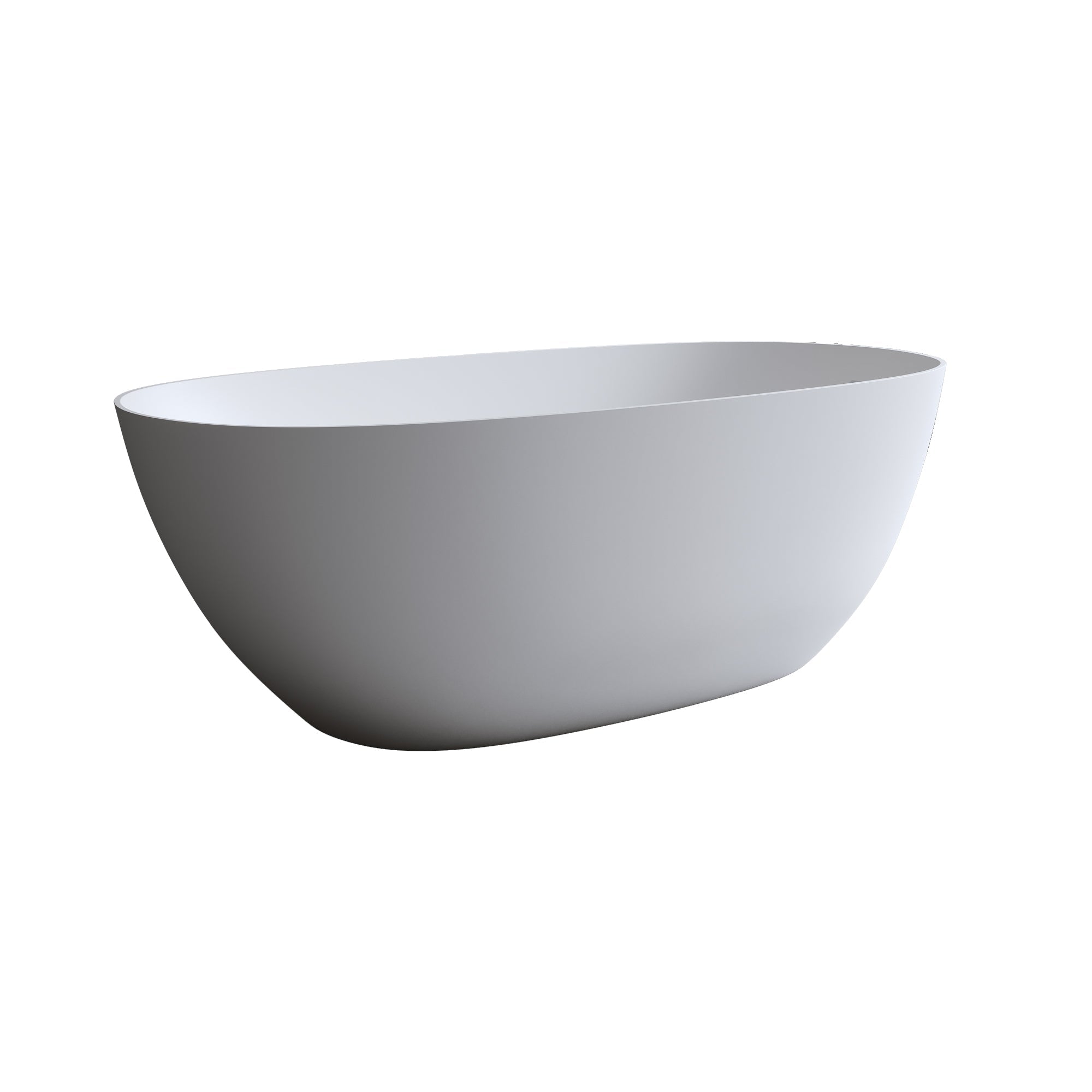61'' Freestanding Bathtub - Resin Stone Soaking Bathtub