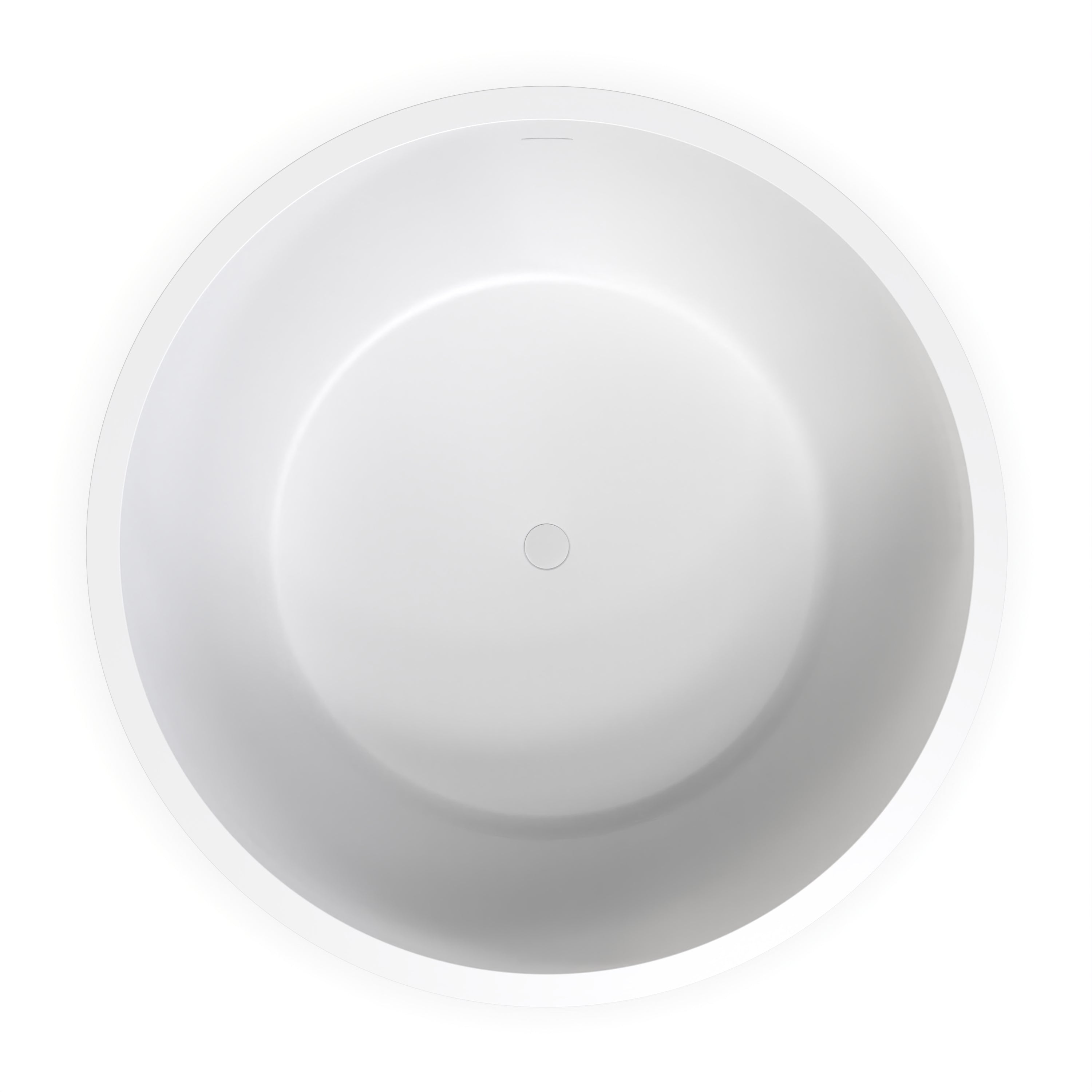 52.7 Inch Round Freestanding Solid Surface Soaking Bathtub