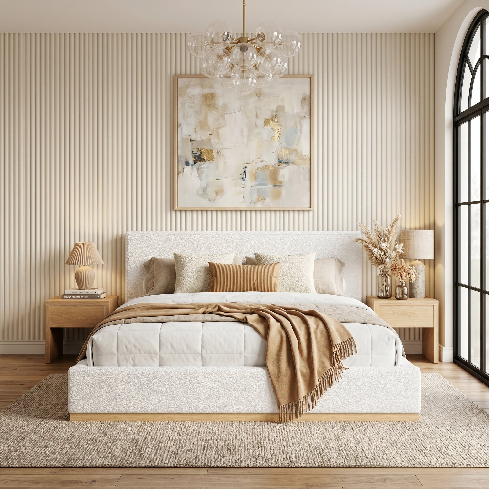 Elegant Wingback Bed