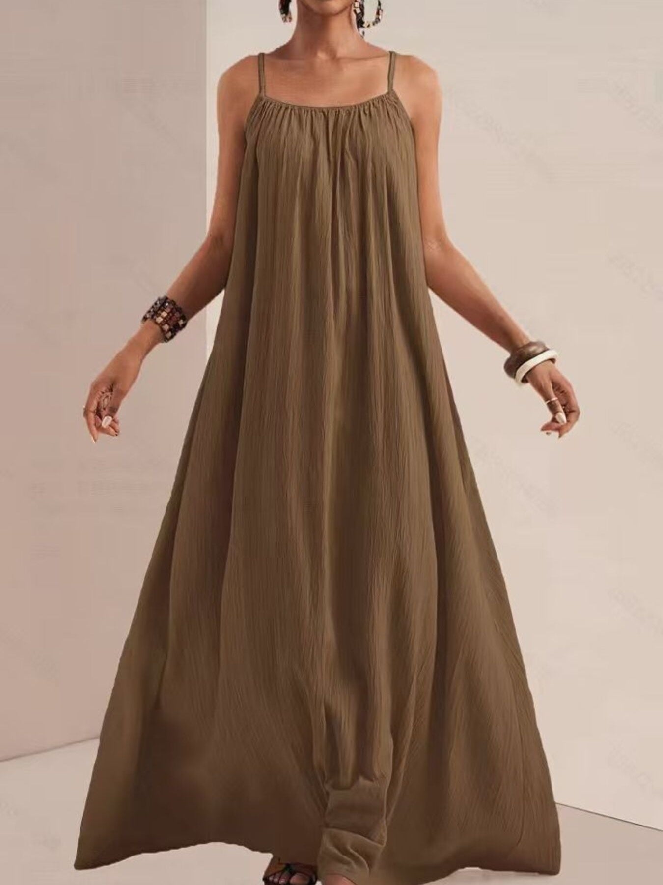 Spaghetti Strap Flowy Maxi Dress