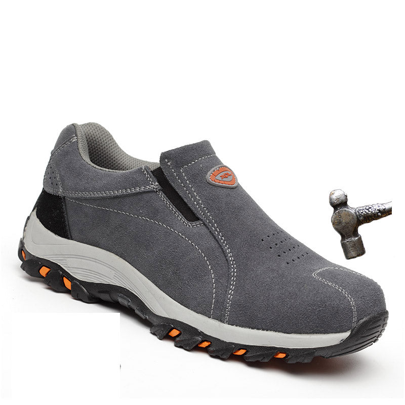 Steel toecap women men work & safety boots genuine leather steel mid sole man woman shoes