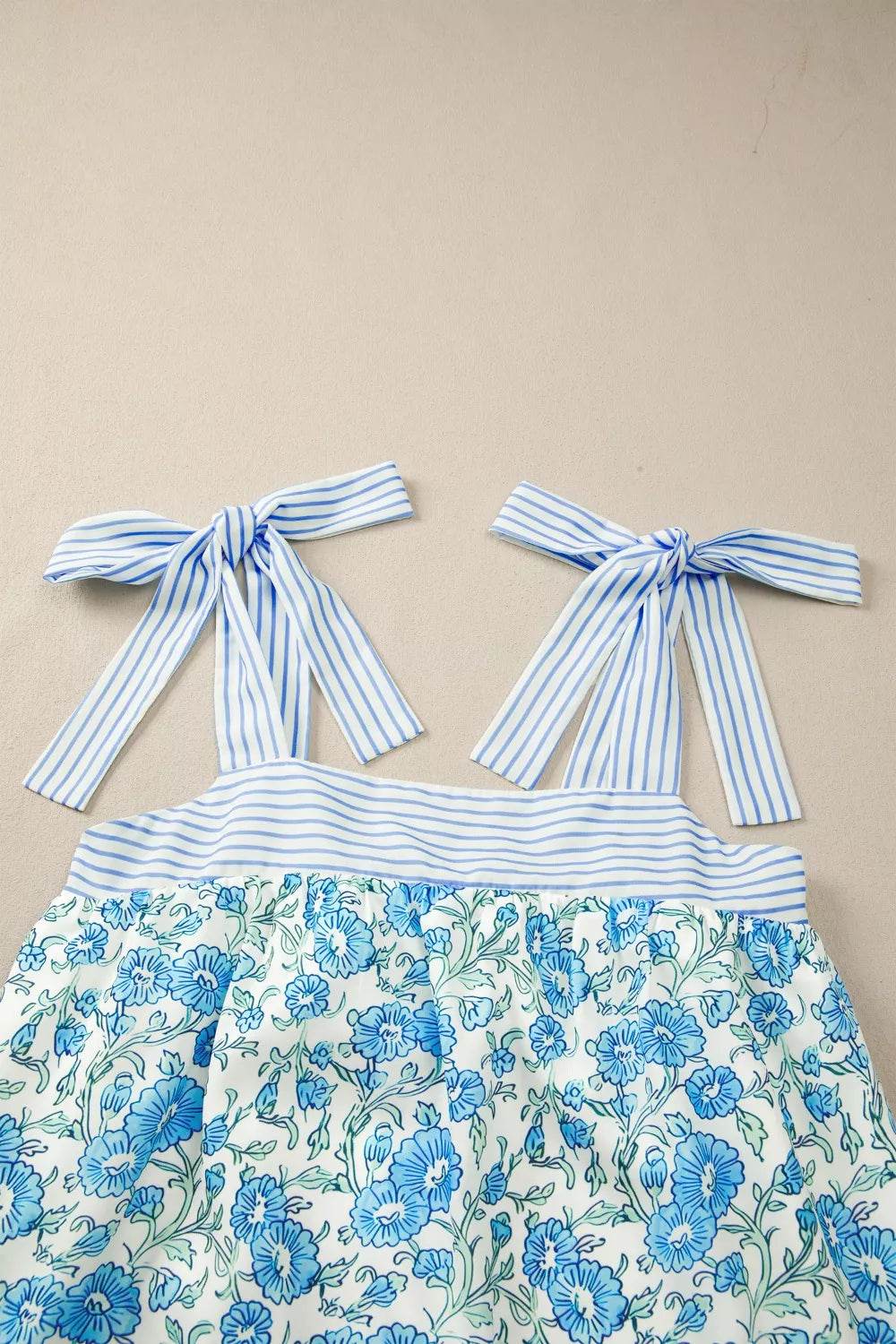 Floral Print Tie-Strap Mini Dress