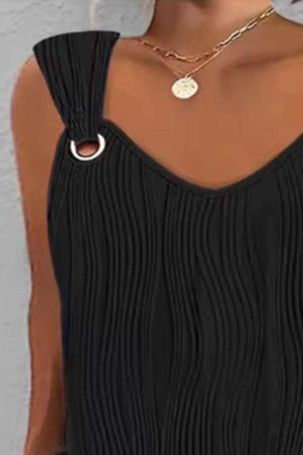 Sleeveless Textured Casual Mini Dress