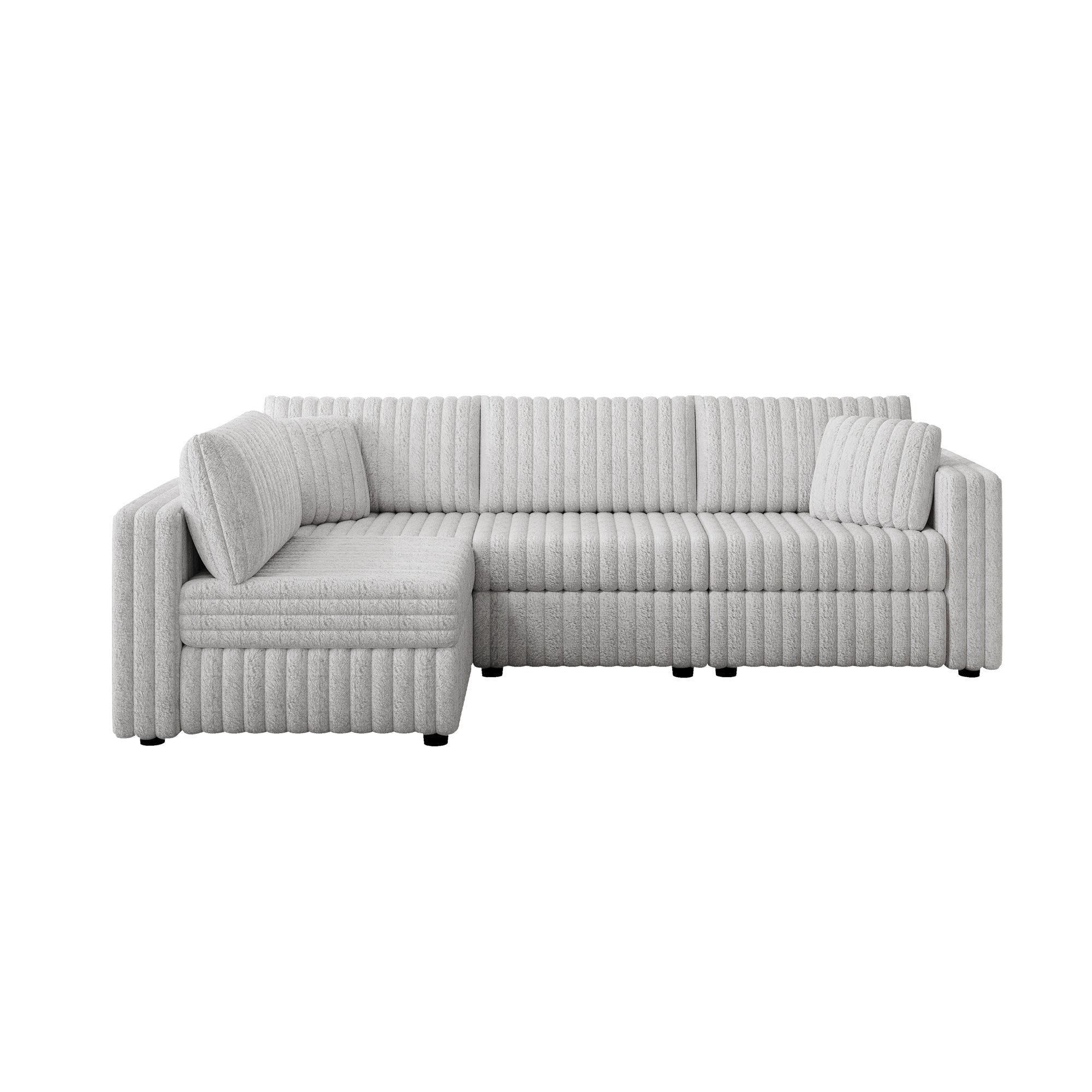 106.3" Soft L-Shaped 4-Person Sofa