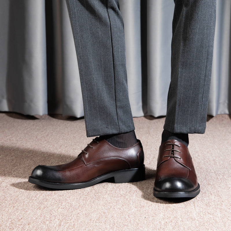 Genuine Leather Breathable Business Mens Large-Size Shoes