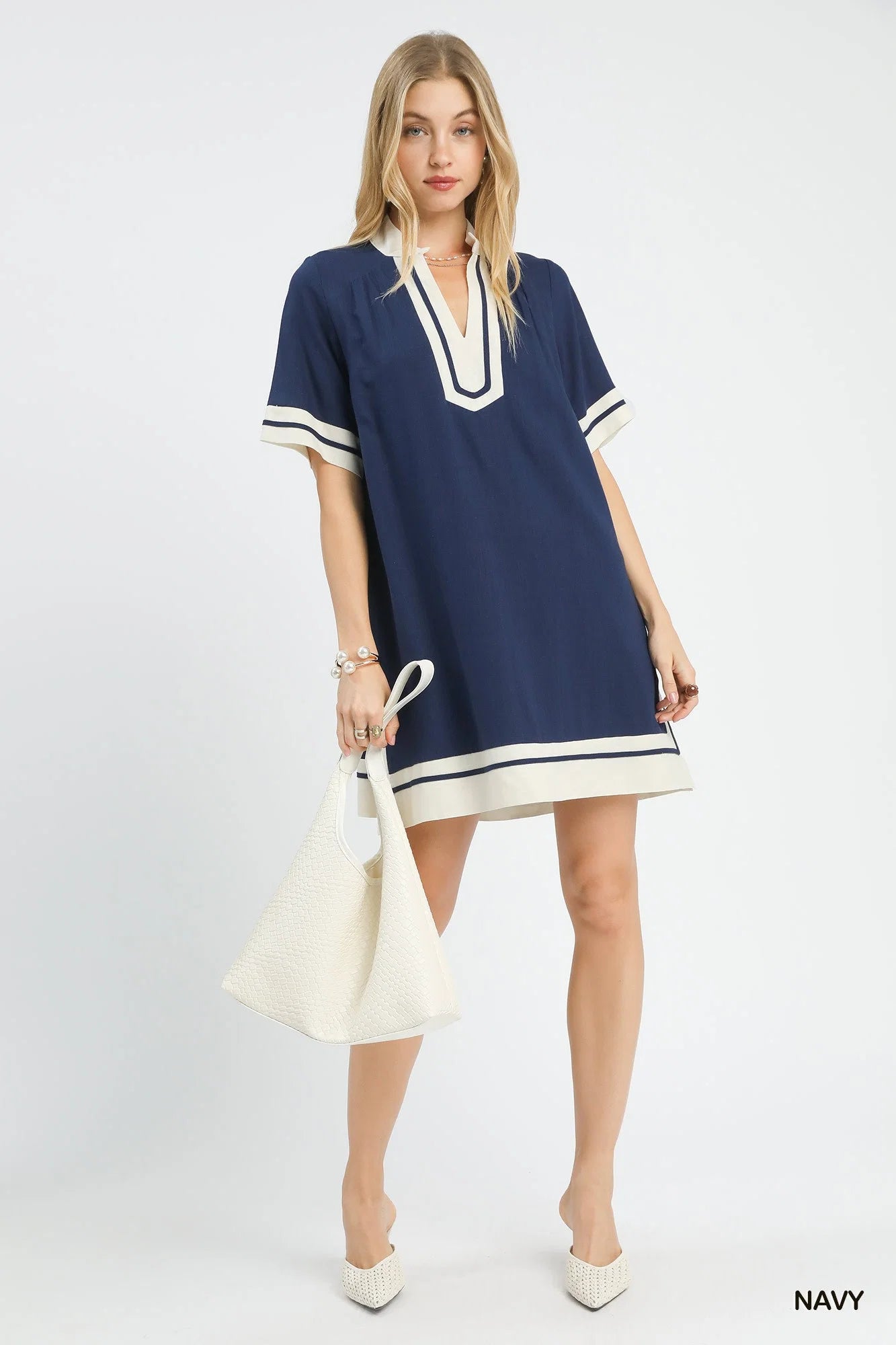 Umgee Linen Rayon Mini Dress