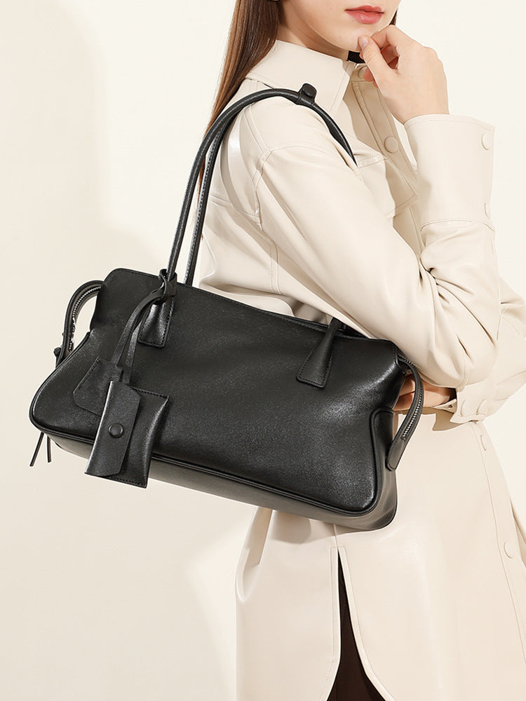 Retro Shoulder Underarm Niche Genuine Leather Bag